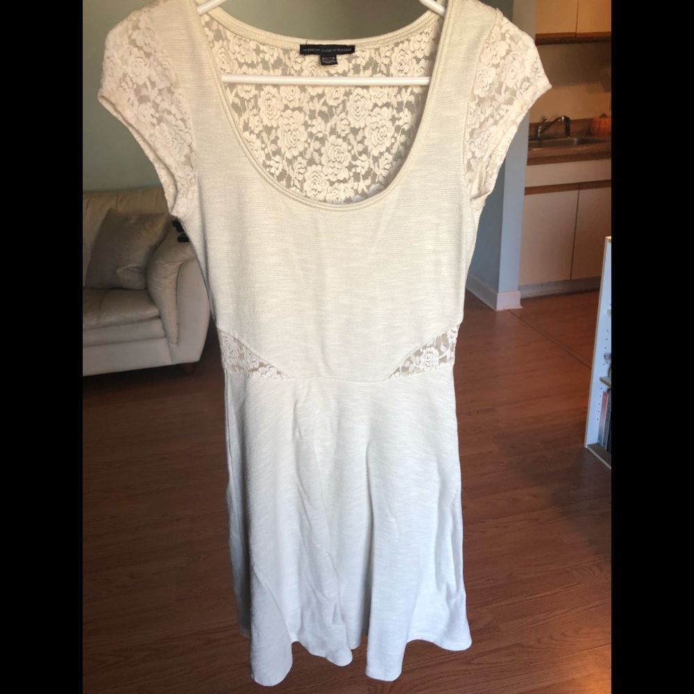 American Eagle Short Sleeve Lace Cutout Dress